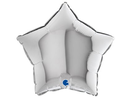 46cm fóliový balónek - hvězda stříbrná