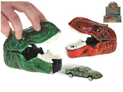 Auto vystřelovací z dinosauří hlavy 7 cm kov volný chod