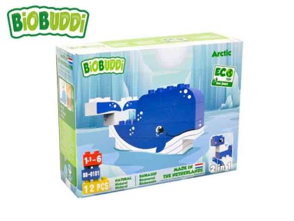 BiOBUDDi stavebnice Wildlife Arctic 2v1 velryba/lachtan 12ks