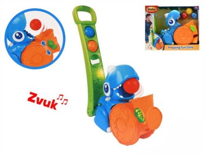 Dinosaurus 31cm s rukojetí chytající míčky 3ks na baterie se zvukem
