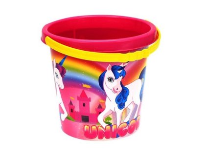 Plastový kbelík/kyblík jednorožec 17cm