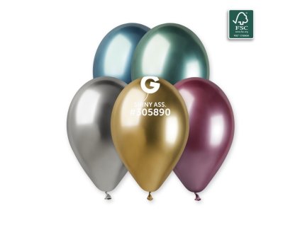 Chromové latexové balónky 33cm Shiny Mix 50ks