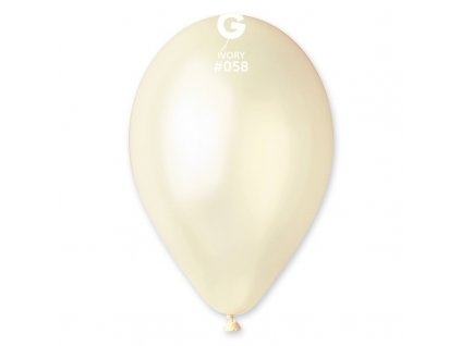 #058 Kulatý latexový balónek 26 cm - Slonová kost