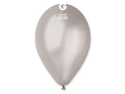 Kulatý nafukovací balónek 26cm #038 - Barva stříbrná