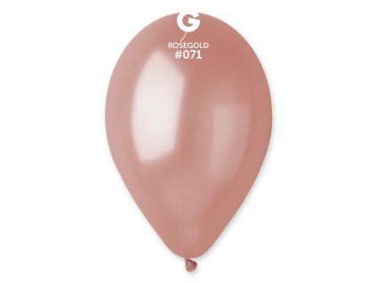 #071 Kulatý latexový balónek 30 cm - Rosegold
