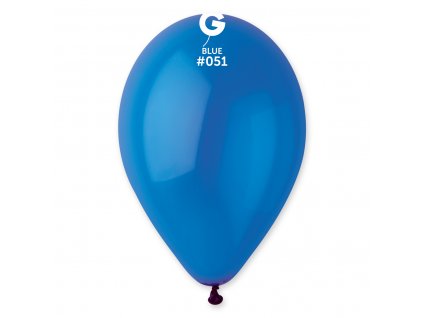 #051 Kulatý latexový balónek 30 cm - Modrá
