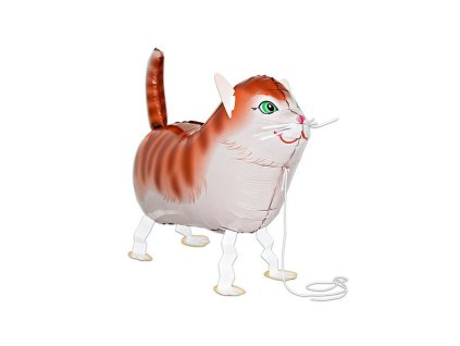 Chodící fóliový balónek 43cm Kočka