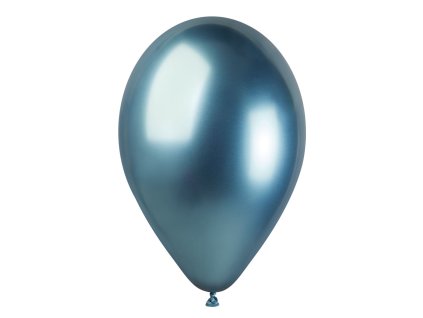Pytel 50ks kulatý nafukovací balónek 33 cm #092 - Barva lesklá modrá