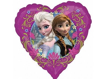 BALONEK FOLIOVY Frozen Anna a Elsa v srdicku 302984201(1)