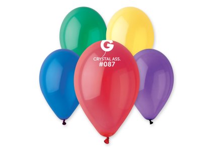 Výhodné balení kulatých latexových balónků 26cm Crystal mix 100ks #087