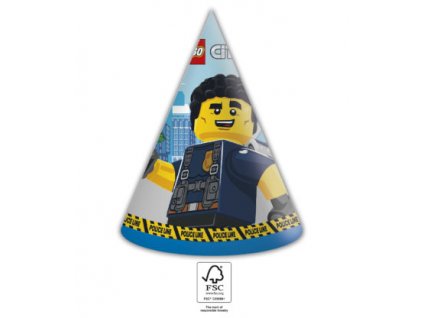 EKO čepička papírová Lego city - 6ks