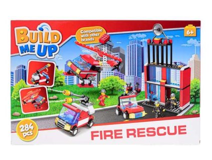 BuildMeUp stavebnice - Fire rescue 284ks v krabičce