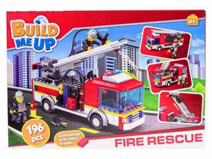 BuildMeUp stavebnice - Fire rescue 196ks v krabičce