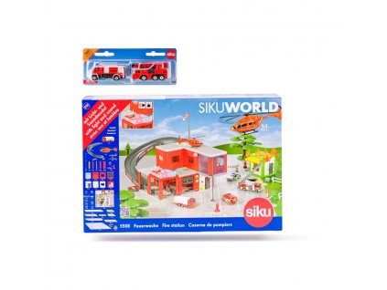 SIKU World - požární stanice s hasičskými auty