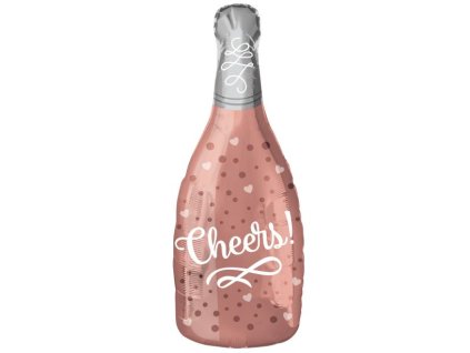 25x66cm fóliový balónek - Lahev vína Cheers Rosé