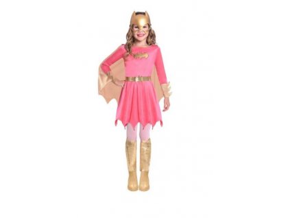 Dětský růžový kostým BATGIRL (6-8 let)