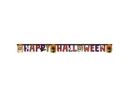 0014018 party napis papirovy happy halloween barevny 180 cm