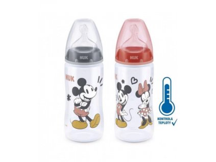 NUK First Choice+ Temperature Control lahev Mickey 300ml - různé barvy