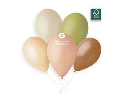 Výhodné balení kulatých latexových 30cm Přírodní mix barev 100ks