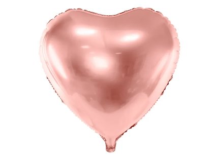 Fóliový balónek - Srdce - Rose gold - 35 cm