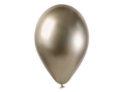 Výhodné balení chromových latexových balónků 33cm SHINY Prosecco 50ks #085