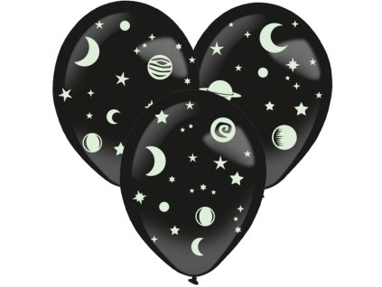 balonky svítící  ve tmě