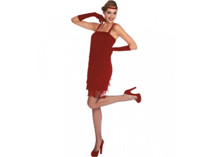 Dámský kostým Šaty Charleston červené
