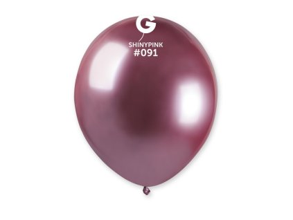 Chromový latexový balónek 13cm Shiny Růžová 100ks #090