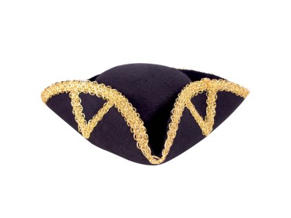 Mušketýr klobouk černý se zlatým lemováním