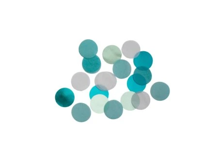 Konfety papírové tyrkysové