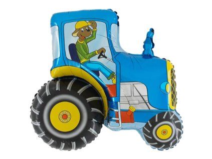 Fóliový balónek 70 cm modrý Traktor