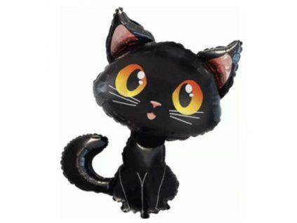 Fóliový balónek 80 cm černý Kočka