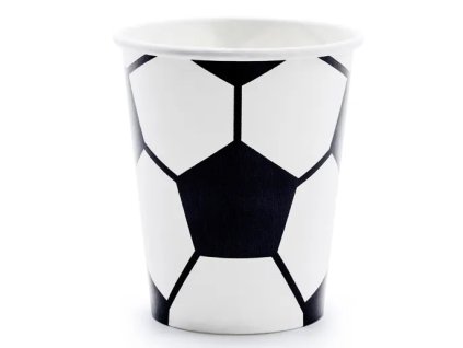 Kelímky papírové - Fotbalový míč 260 ml - 6 ks