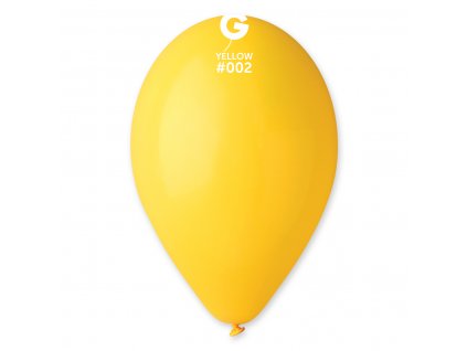 #002 Kulatý latexový balónek 30 cm - Žlutá