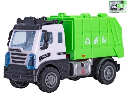 popelářské auto na zpětný chod