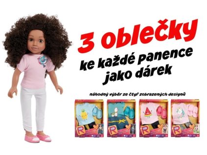 Panenka Mia s oblečením  + 3 druhy oblečení ZDARMA
