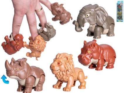 Zvířátka cvakací zuby set 4ks, dvě varianty