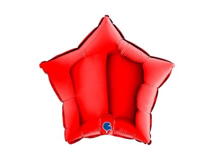 Fóliový balónek hvězda 46cm Červená