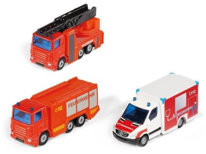 siku zachranarska vozidla set auto 3ks hasici zachranka model kov 6326 15930895