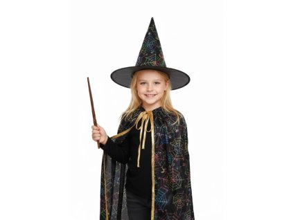 Čarodějnický plášť s kloboukem dvě varianty