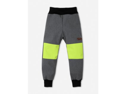 Drexiss softshellové kalhoty GREY-YELLOW - ZATEPLENÉ