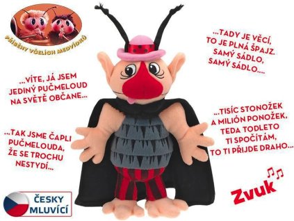 Pučmeloud plyšový 26 cm česky mluvící na baterie - Příběhy včelích medvídků