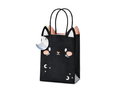 Dárková taška Kočka černá 8x14x18 cm