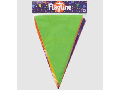 Girlanda vlaječková - barevná igelitová 10 metrů