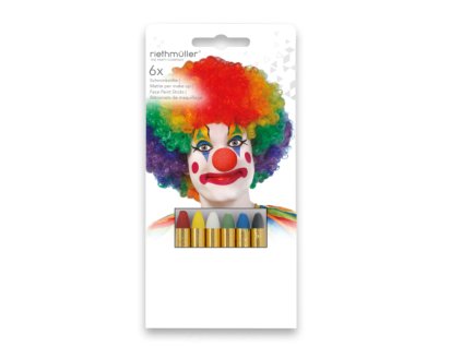 barevné tužky na obličej