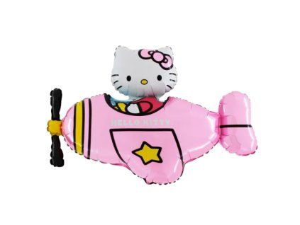 Fóliový balónek Hello Kitty letadlo 76 cm