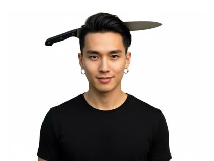 Nůž v hlavě na čelence