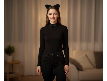 Dětský set na karneval Kočička 3ks