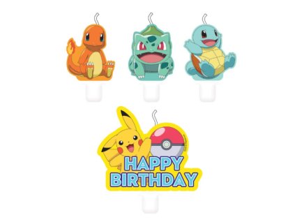 Dortové Svíčky 4ks Pokémon