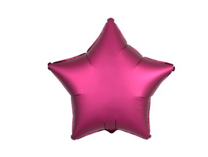 43 cm fóliový balónek - Hvězda Pomegranate - tmavě růžová